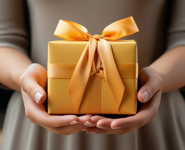 hands-gripping-yellow-box-gifting