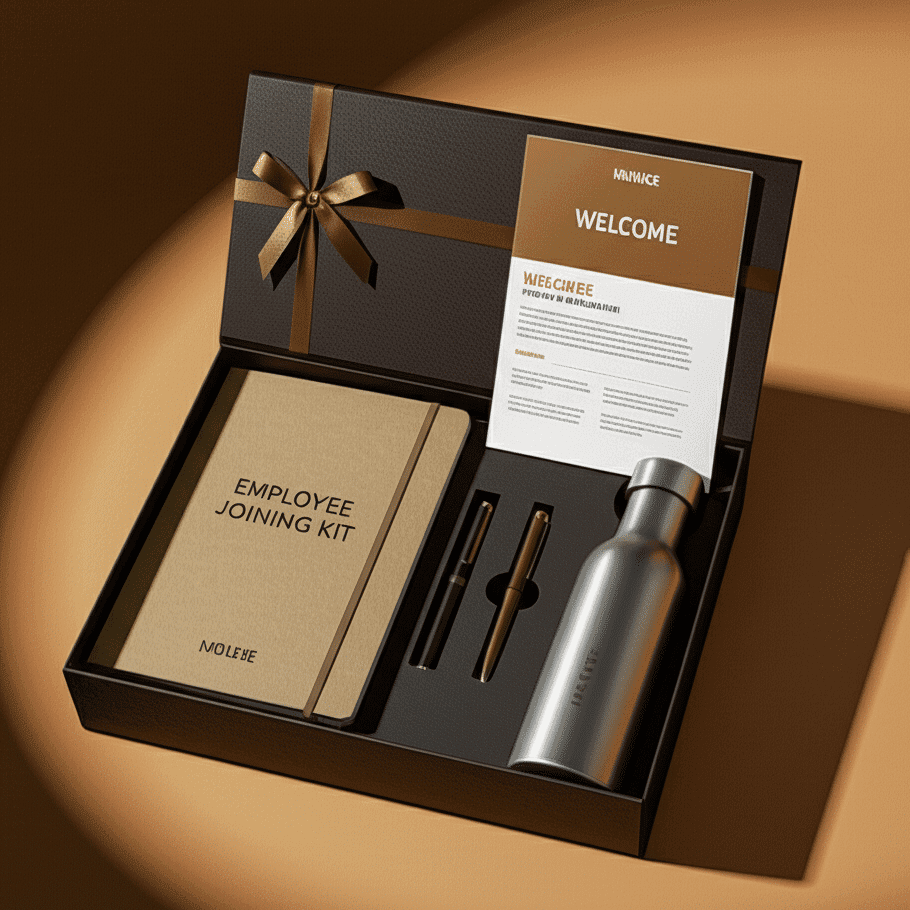 Employee joining kit in brown color